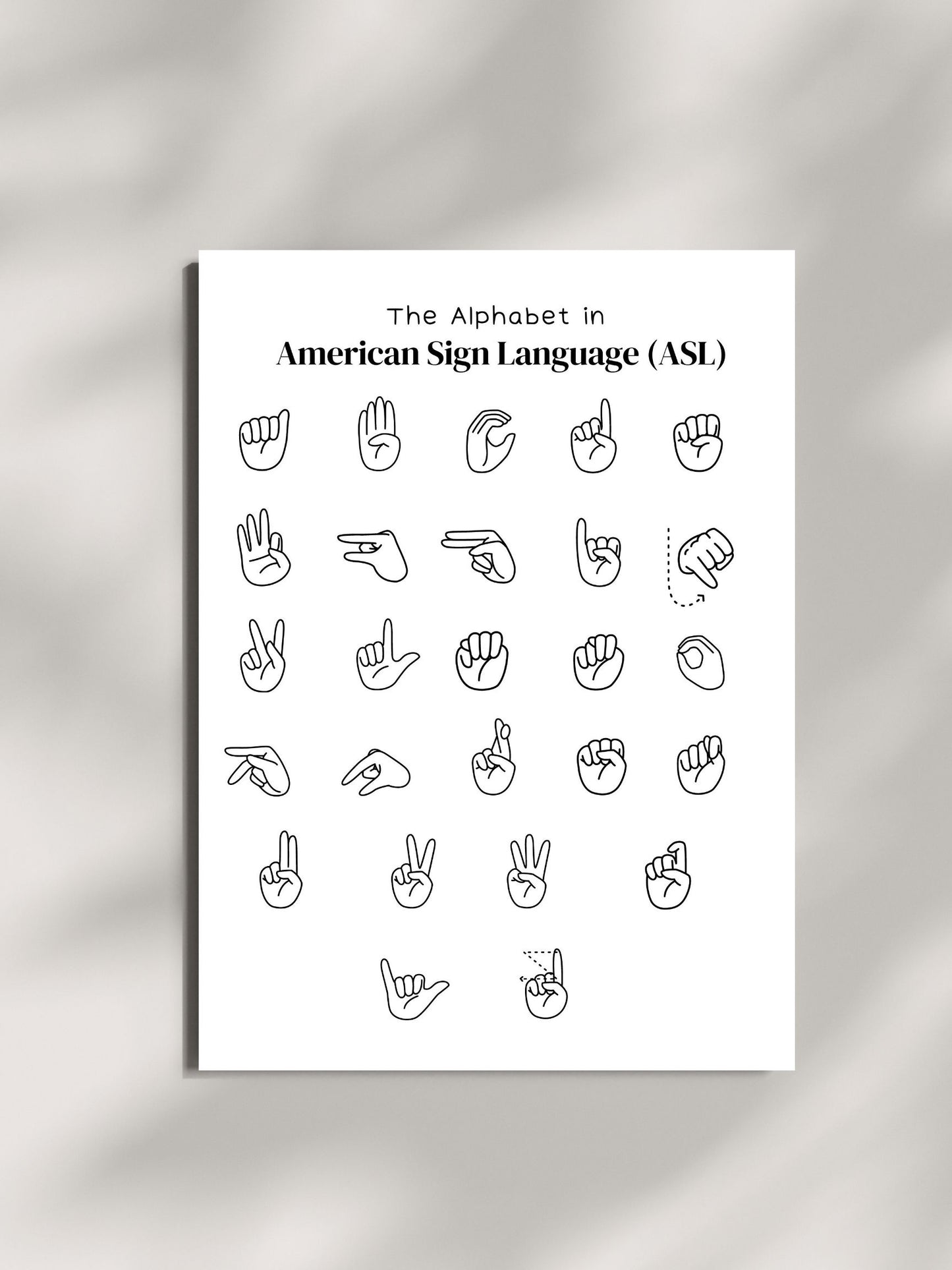 American Sign Language Digital Download