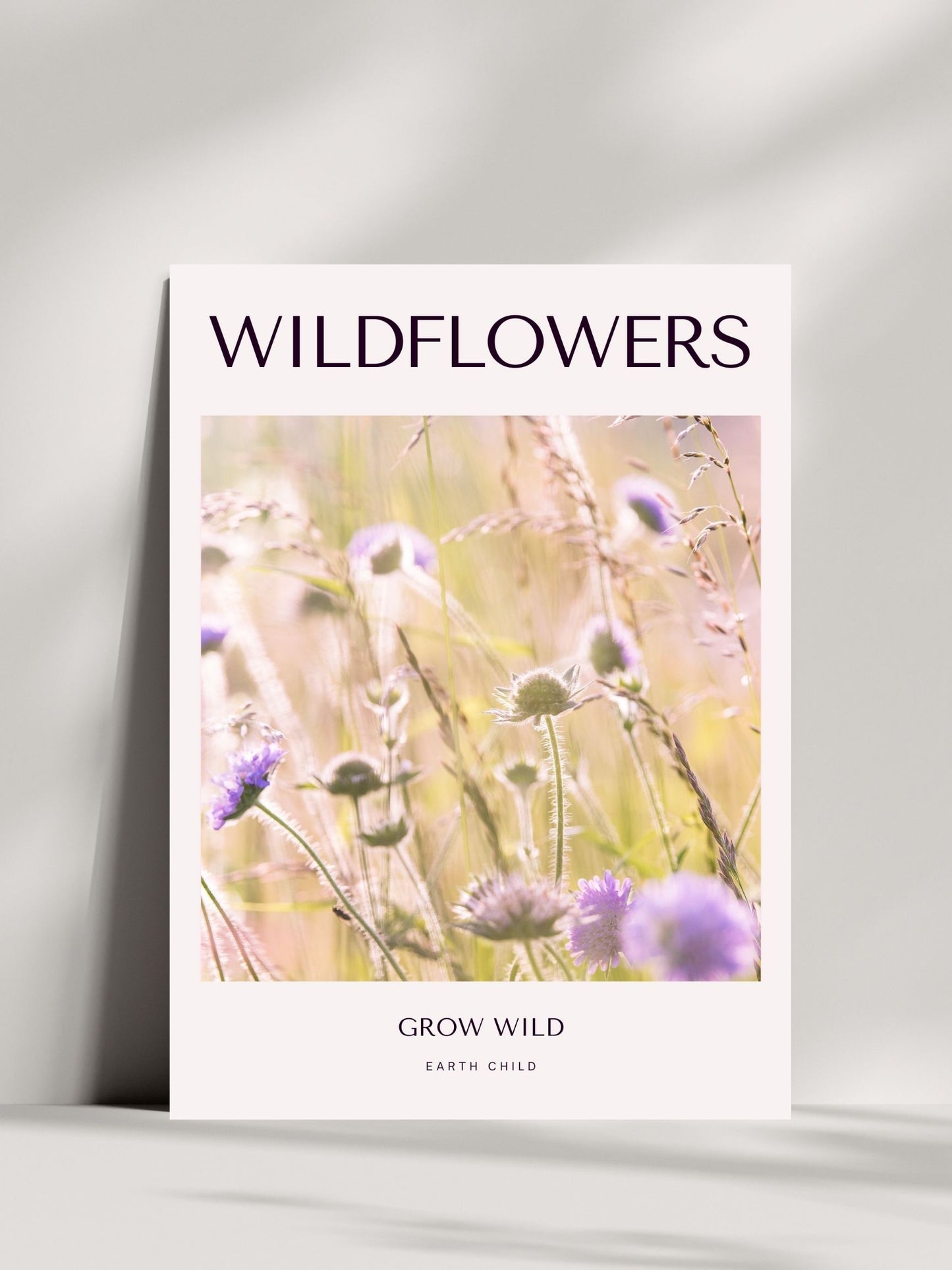 Wildflower|Grow Wild Earth Child walll art Printable