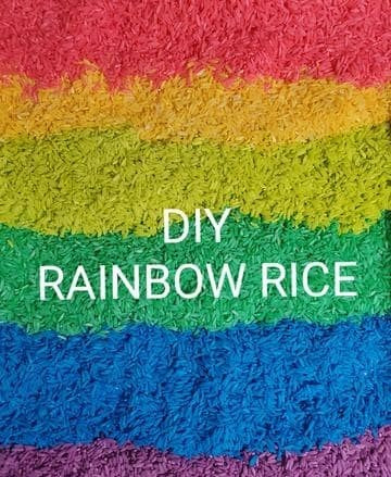 How to make Colored Rice for Sensory Play