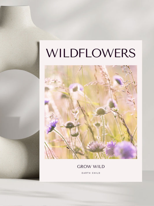 Wildflower|Grow Wild Earth Child walll art Printable